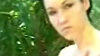 Cute Teen Allie Shower Pussy Masturbation Outdoors