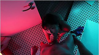 Horny Japanese Girl Gives You Blowjob And Swallows His Cum In The Bathroom Of