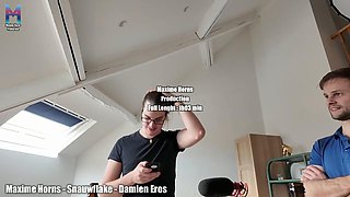 Maxime Horns Takes Brutal Double Fisting and Facials