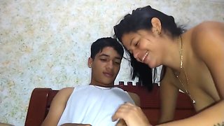 Latina Cheating Wife Fucking With Virgin 18yo Boy Big Fat Cock The Condom Brokes And He Cums