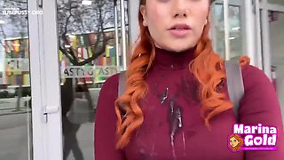 Redhead Bukkake Cumwalk