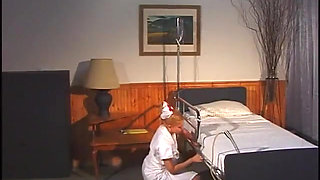 Randy doctor gets to fuck a lusty blonde nurse on a hospital bed