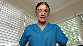 Nurse Delivers Babes Release Instructions Privately