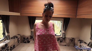 Bukkake in a motorhome
