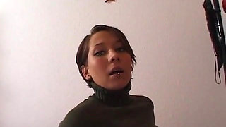 Nice tits teen in her first casting