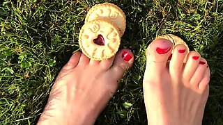 Maitresse Madelines solo foot fetish POV