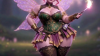 Thicc Pink Fairy Twerking Massive Ass with Magic Wand