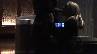 Cute Girls First Trip to Vegas and She Can't Stop Sucking Cock in Public