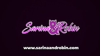 SARINAANDROBIN Tattooed duo grinding on red bed