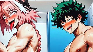My Hero Academia Muscle Studs in Steamy Bareback Gay Scenes