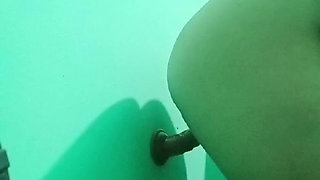 Sexy Filipina MILF Wall Riding a Dildo