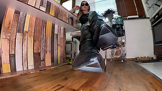 Feast on My Boots Your Ultimate Meal of Leather, Licking, and Domination