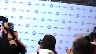 Damn sexy busty Euro babe anal in public