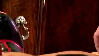 Mistress and 2 slaves: clips and candlewax into fisting