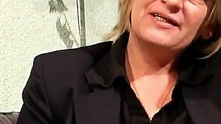 German ugly mature takes care of herself with huge toys until she orgasm