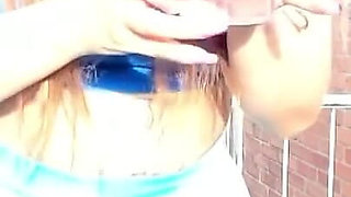 Swallowing a Toy of More Than 1 Meter on the Terrace of My House Double Camera