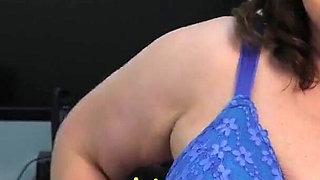 Huge Breasted BBW MILF Secretary Carol Brown Is Horny at Work and Starts Masturbating