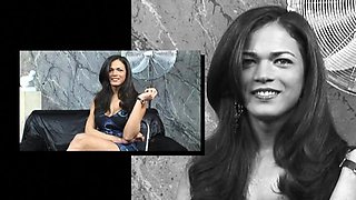 Busty brunette bitch in POV blowjob fun