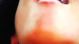 Latina Secretary Gets Spooge Shower on Her Tattood Hot Body