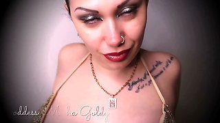 I am French kissing with you and smearing my dark glossy lipstick all over your face!