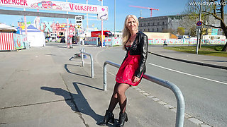 German MILF Daynia XXX Gets Fucked in All Holes Outdoors in Dirndl – Mega Facial Cumshot