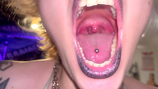 Mouth Tour Goth Girl Uvula Tonsils Teeth Tongue