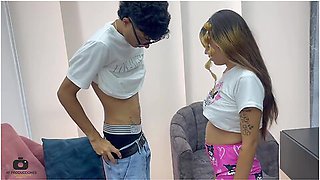 I Teach My Little Stepsister How To Play On The Cell Phone And End Up Fucking Her Hard