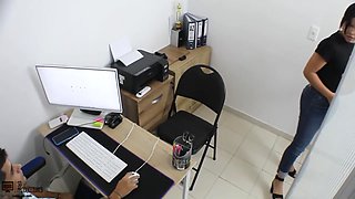 Boss Fucks His Employee In His Office And Is Discovered By His Other Employee - Porn In Spanish