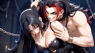 Lezzy, anime, goth