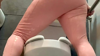 Horny Girl in the Bathroom Teasing You with Her Big Ass