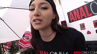 Bella Rolland Takes Mike Adriano's Big Cock Deep in Her Ass - Anal Only Creampie