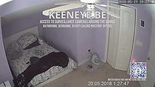 A camera in a young woman's bedroom