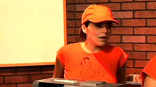 Whipped And Clamped babe brunette lesbian domination