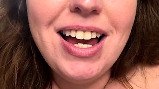 Webcam brunette strips and masturbates