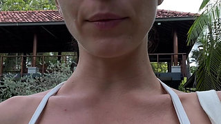 Outdoor Flashing, Modeling, Spitting on Boobs, Fake Cum Play