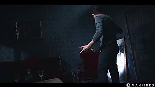 Mesmerized Wife Drains Cum From Tied Up Husband - Male Vampire Bondage Sex