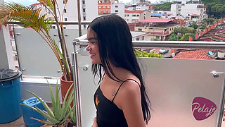 The Maid Is Caught Masturbating with the Mop in Front of the Neighbors, She Wants to Fuck Everyone