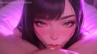 Please Cum In My Mouth - Petite Asian Blowjob POV - AI