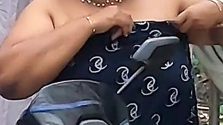 Mallu House Wife Nude Photoshoot on Scooter. Sexy Mallu Girl Stripping of for the Camera.