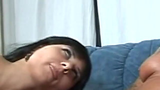 Brunette MILF with Big Nipples Fucked and Cumshot in Mouth by a Nice Hard Cock