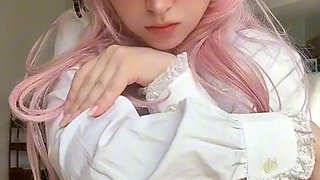 Try not to cum CHALLENGE! COSPLAY LEVEL👾🔋 daddy If You cum inside my pink pussy u lose! Nutaku💗