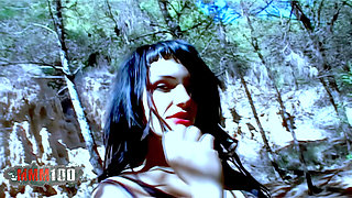 Nina Roberts Pornstar Nina Roberts Geting Naked in the Wood