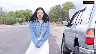 Big Cock Rescues Liora Vane After Car Breakdown