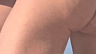 Real MILF Fucked on Resprt Balcony for All to See