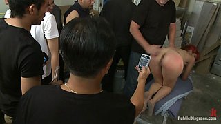 Strap-On Fucked And Fisted For The First Time In Public - PublicDisgrace