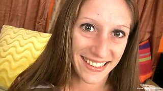 Amateur spinner gives a handjob then gets fucked