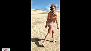 Girlfriend Surprised with Kinky Sex in Desert of Sand Dunes