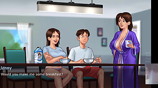 STEP-MOM and Step-sis didn't expected this!!!Step-Sis got fucked on the dining table.