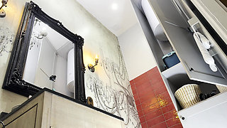 Dental Floss Smallest Panties G-String Girl under her Cut Shortest Short Skirt shows Pussy Lips and Naked Ass