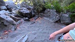 Hiking with stepdaddy ends in taboo fuck